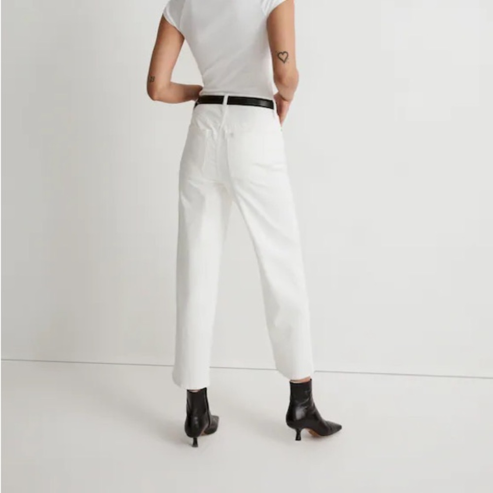 Madewell Perfect Vintage Wide-Leg Crop White Jean - Picture 4 of 14